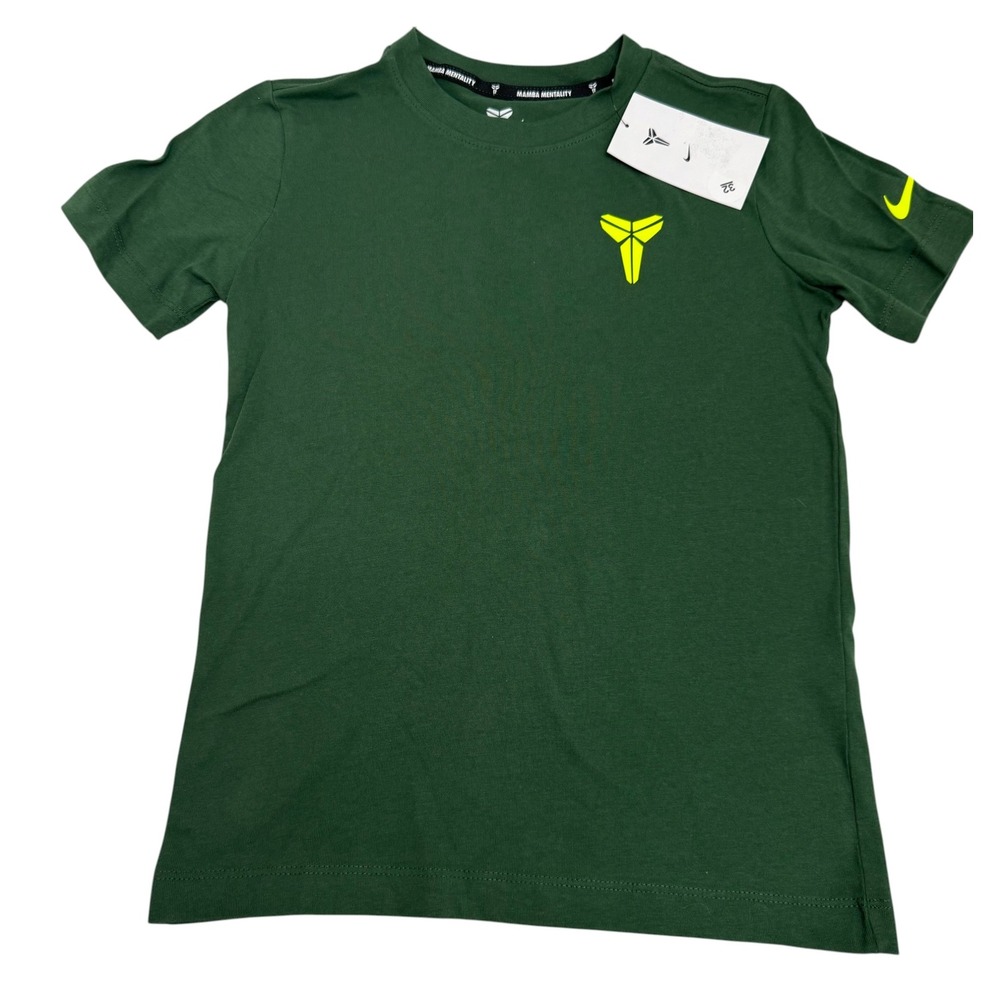 NWT Nike Green T-shirt Boys size small Cotton Short sleeve‎ shirt  Kobe Logo